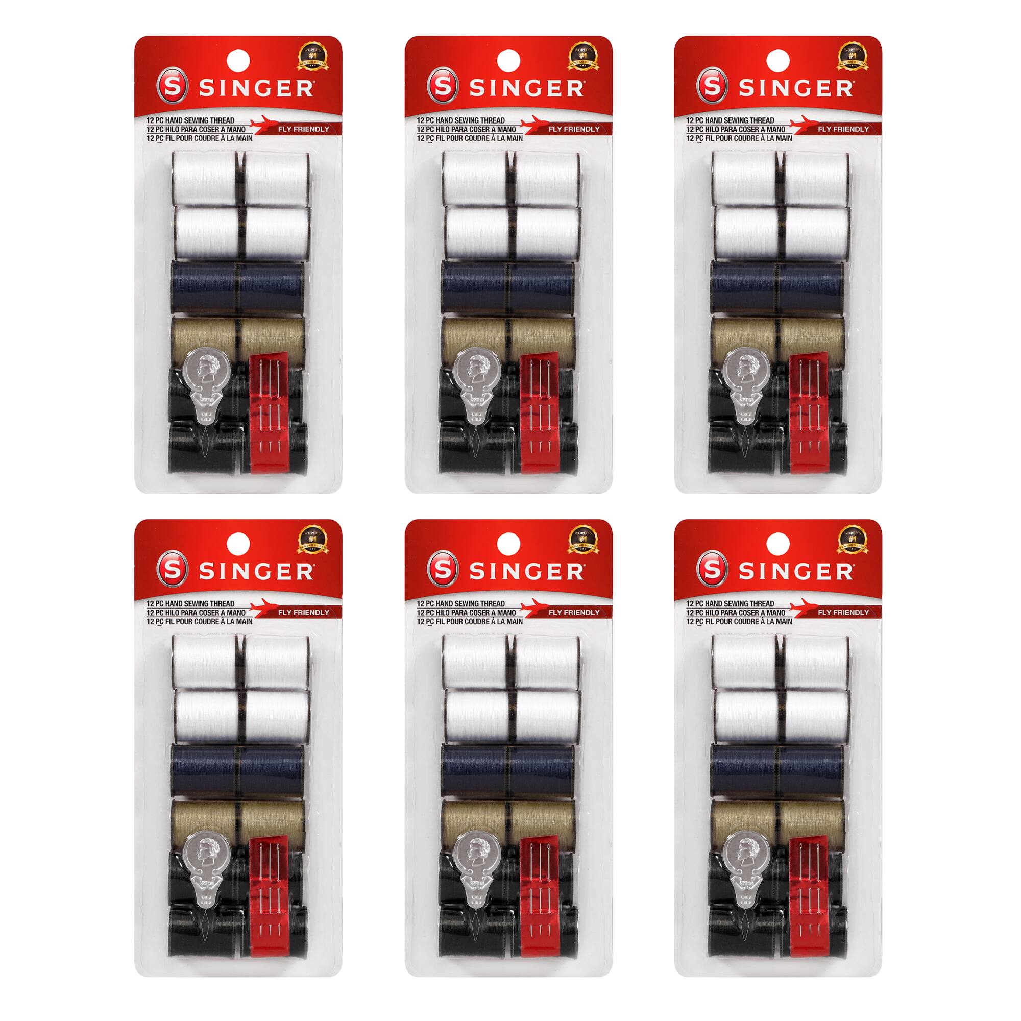 SINGER® Neutral Basics Hand Sewing Polyester Thread Spools, 12ct.